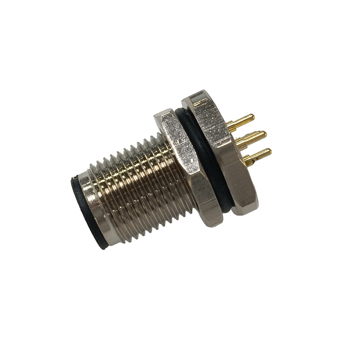 M12前锁面板 公直头 ABD编码 PCB式 开孔M12