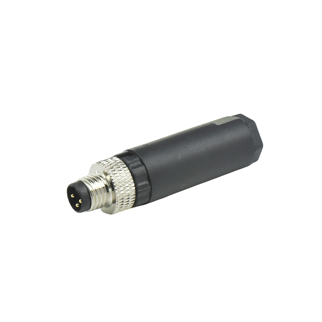 M8防水连接器 A编码 3芯 公头 组装式 直头螺钉压接