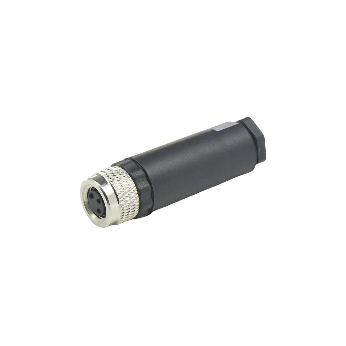 M8防水连接器 A编码 3芯 母头 组装式 直头螺钉压接