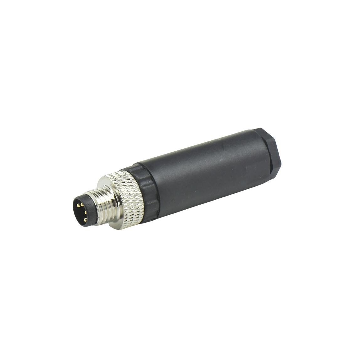 M8防水连接器 A编码 4芯 公头 组装式 直头螺钉压接