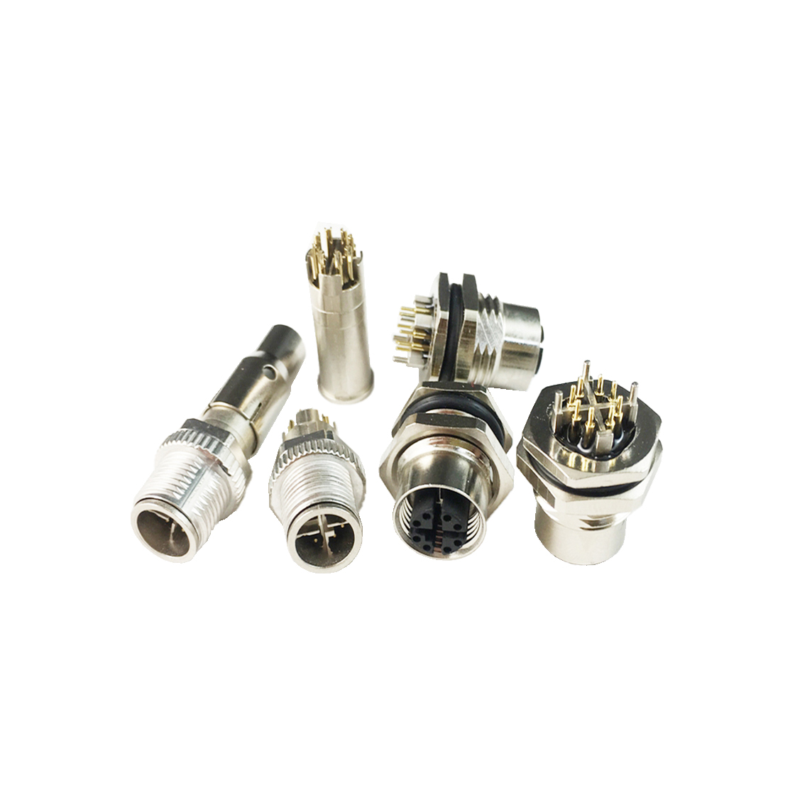 M12防水连接器X编码 8PIN 板端母头 前锁面板式PG9 SW17T
