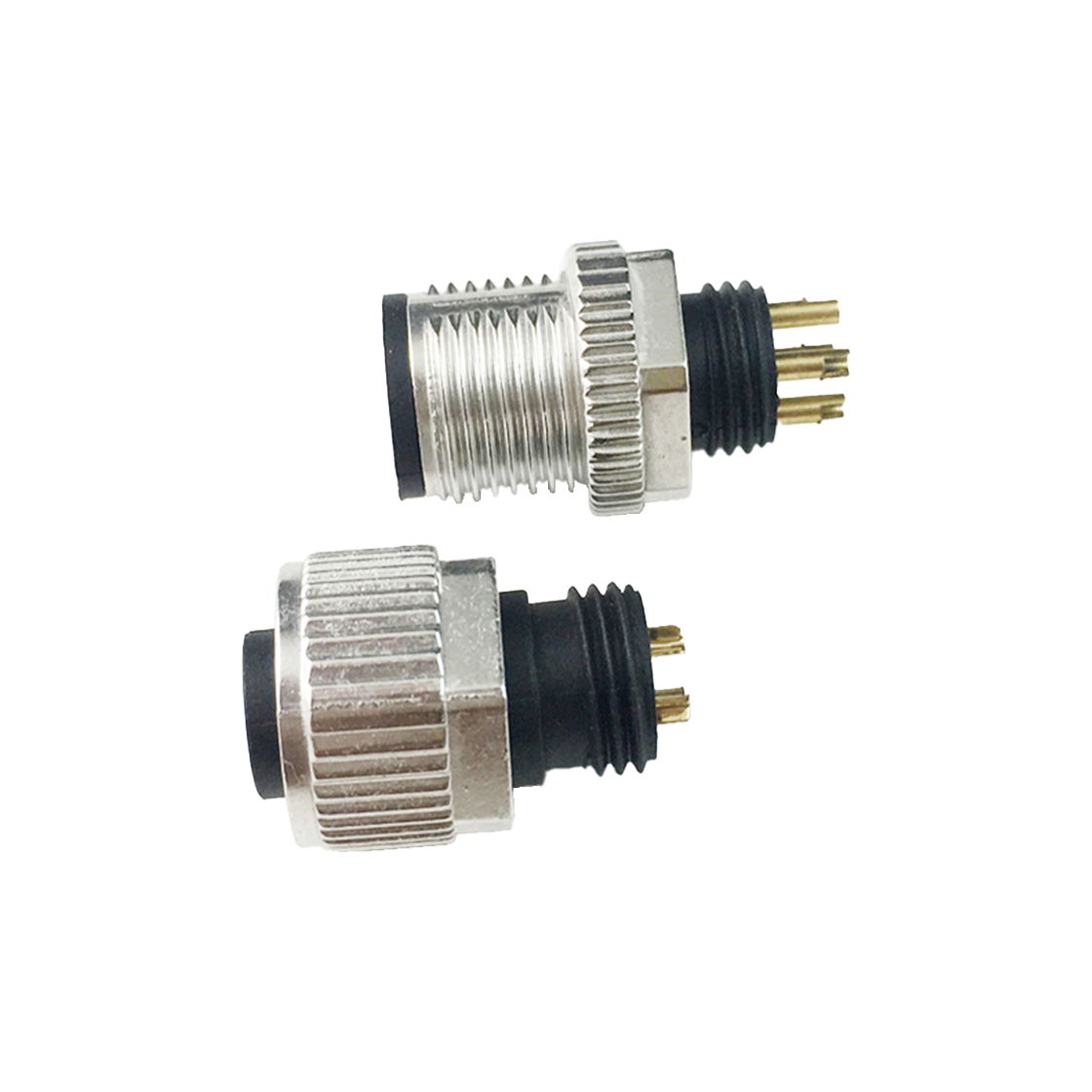 M12防水连接器A编码 7PIN 线端母头 B款+10.5L防振动六角螺母