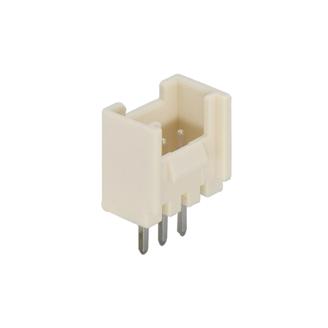 A2008线对板连接器Pitch 2.00mm 180°单排立插 Wafer PA66 3Pin本色镀亮锡