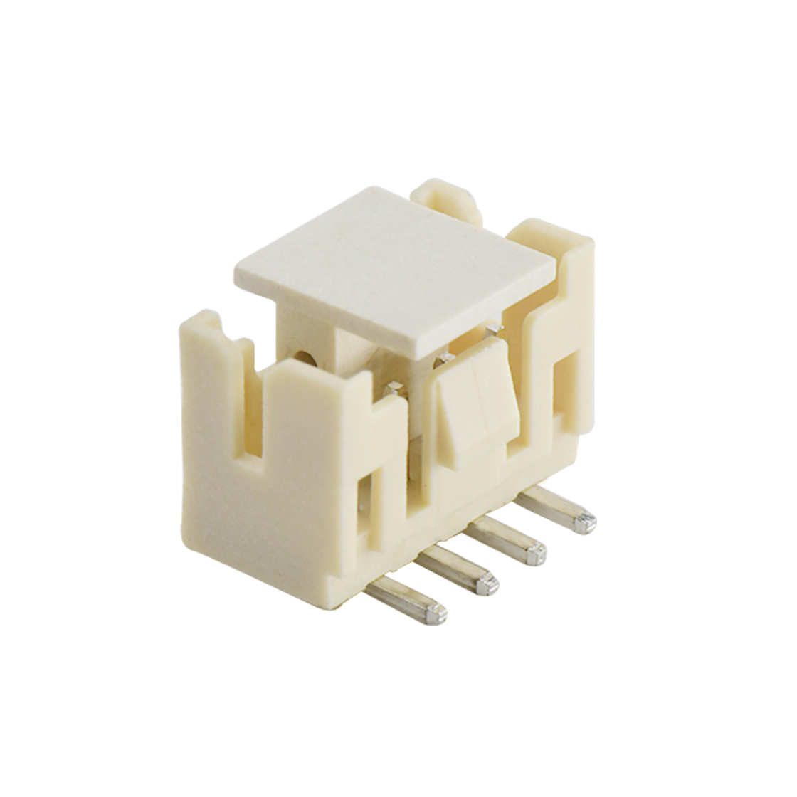 A2006线对板连接器Pitch 2.00mm 180°双排立贴带扣 Wafer 2x4Pin本色镀亮锡