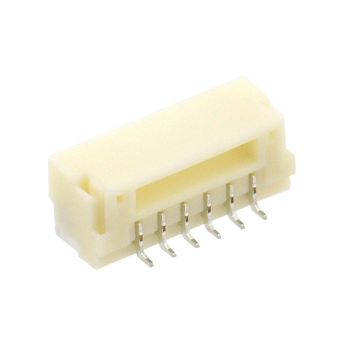 胜蓝1.25线对板连接器 单排卧式SMT型 带锁扣HF Wafer 6Pin 本色 HF