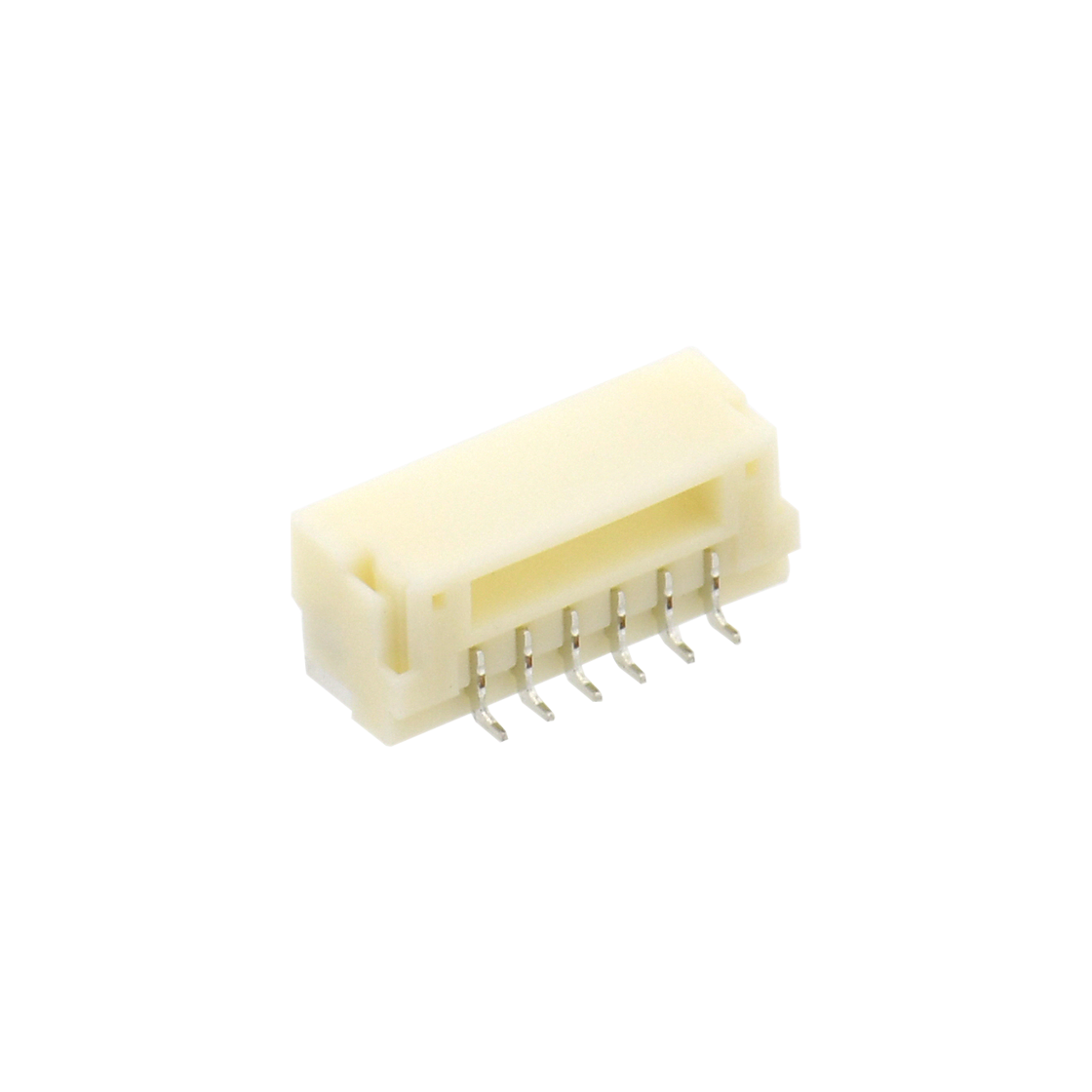 胜蓝1.25线对板连接器 单排卧式SMT型 带锁扣HF Wafer 6Pin 本色 HF