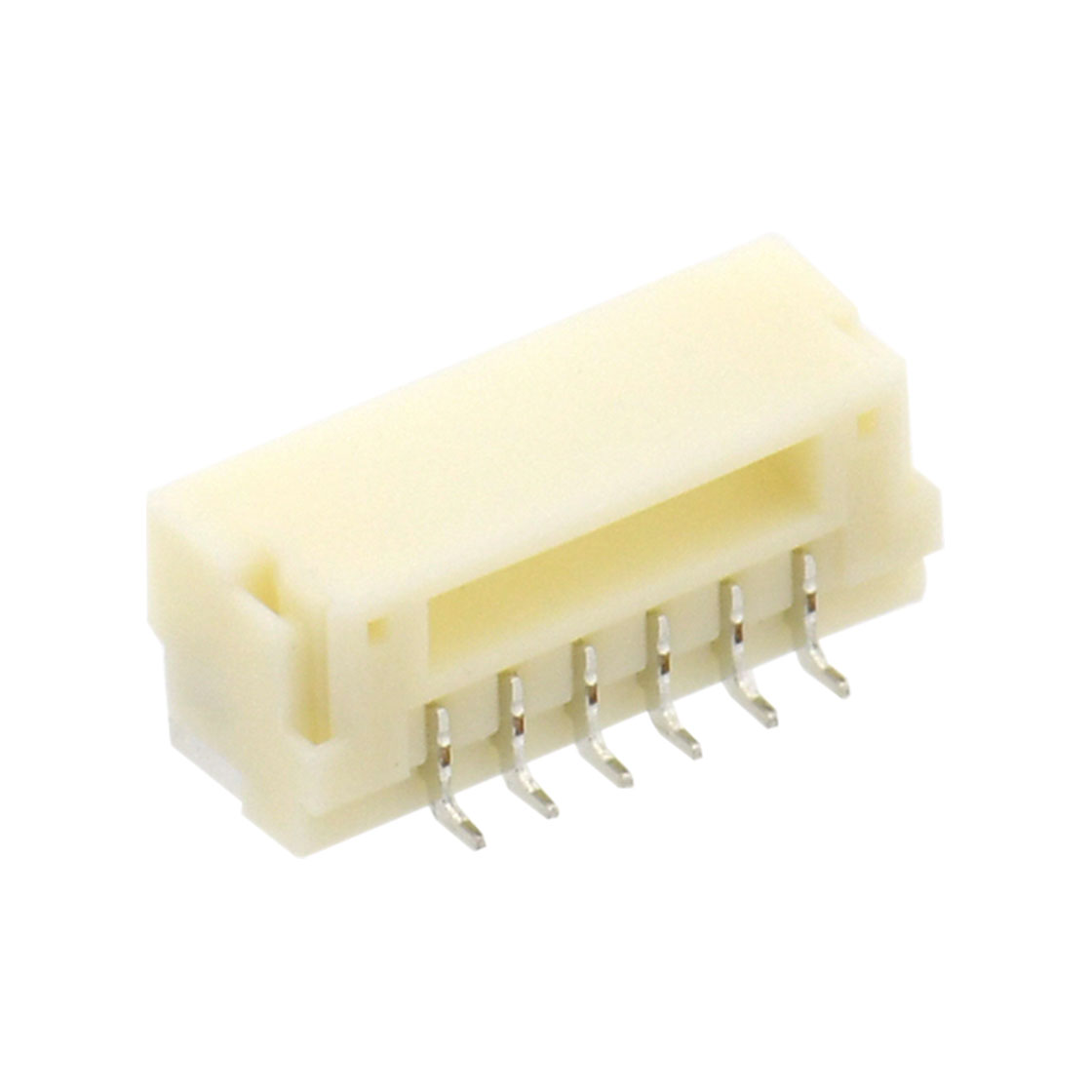 胜蓝1.25线对板连接器 单排卧式SMT型 带锁扣Wafer 6Pin 本色