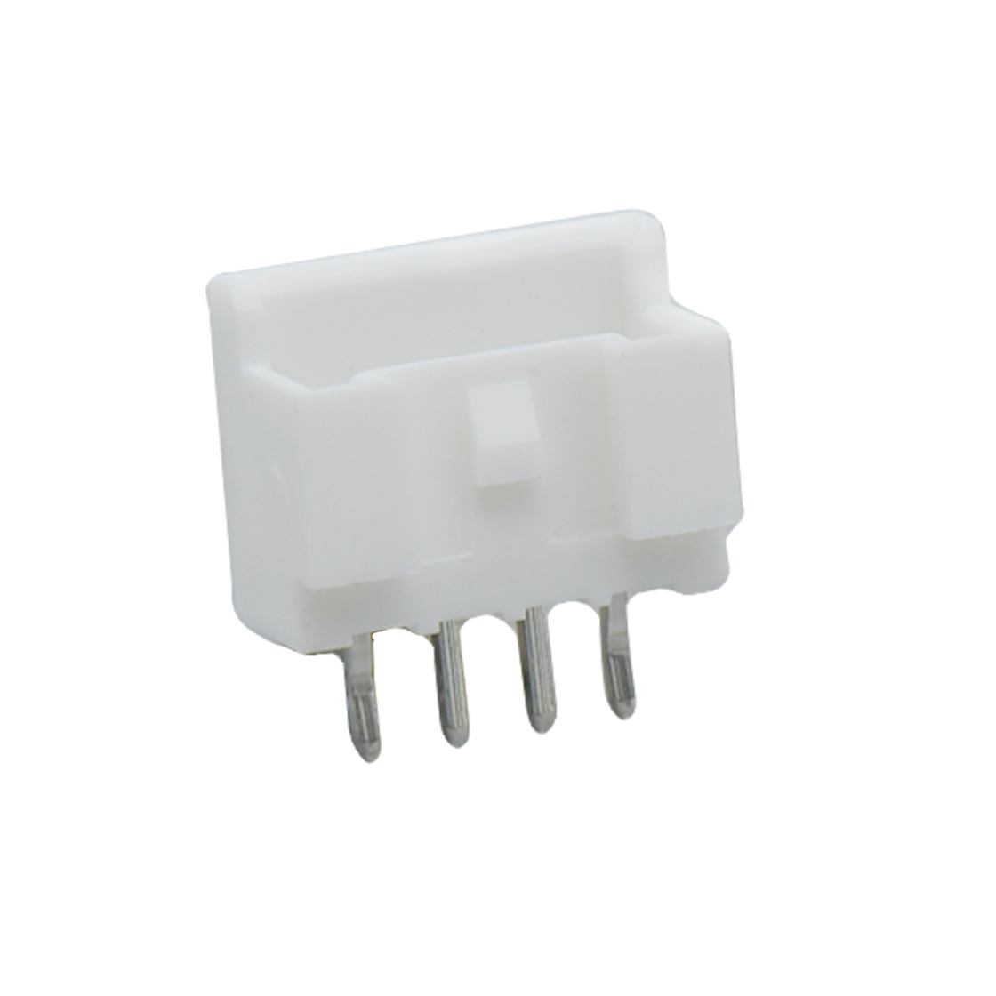 胜蓝2.0线对板连接器 180°单排带扣带柱 DIP型 Wafer 4Pin 本色 HF