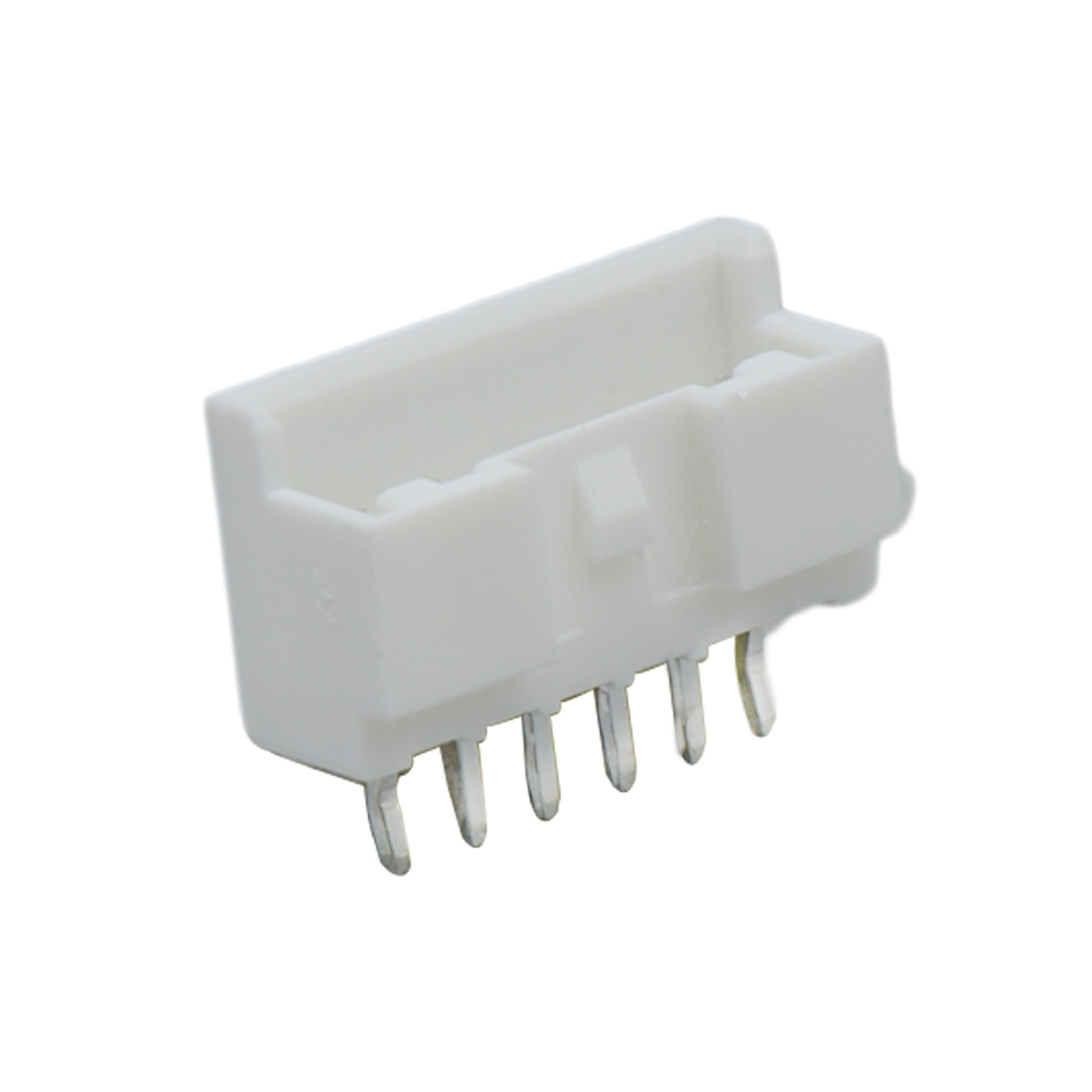 胜蓝2.0线对板连接器 180°单排带扣带柱 DIP型 Wafer 6Pin 本色 HF
