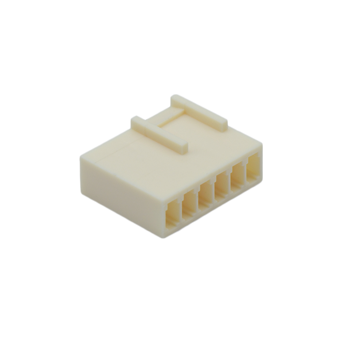 胜蓝2.54线对板连接器 单排 Housing 第3Pin 防呆 6Pin 米黄 HF