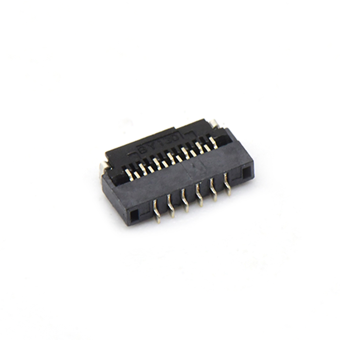 F0303 FPC FFC连接器Pitch 0.30mm 90°H1.00mm 卧式下接前掀盖 SMT型FPC 13Pin黑色 镀半金1u"，其它区域镀镍