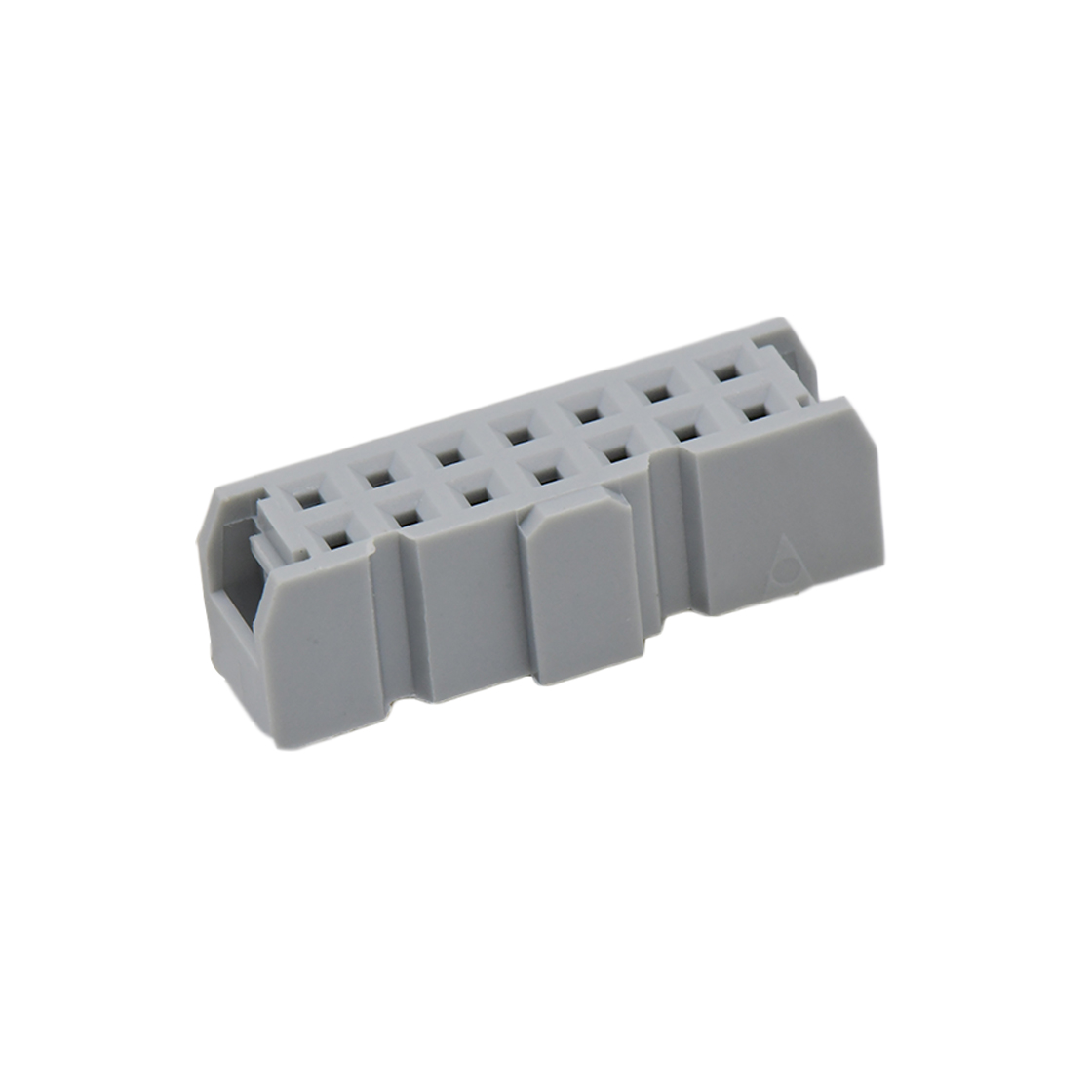 D2553 IDC连接器 Pitch 2.54mm 180° 双排 DIP IDC 三件套 2X7P 灰色 PBT，94V-0 镀半金G/F