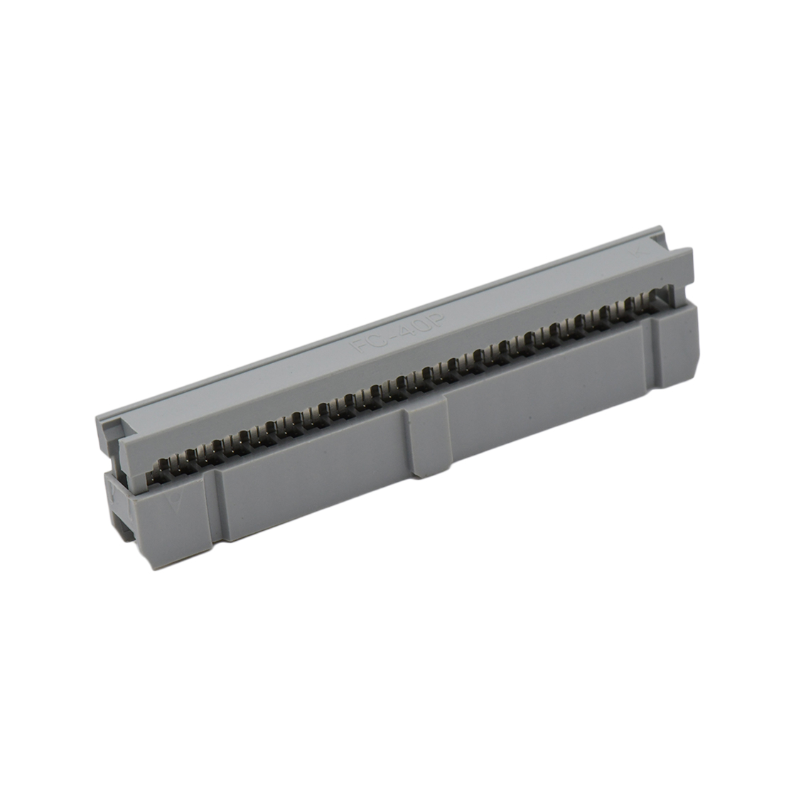 D2553 IDC连接器 Pitch 2.54mm 180° 双排 DIP IDC 三件套 2X20P 灰色 PBT，94V-0 镀半金G/F