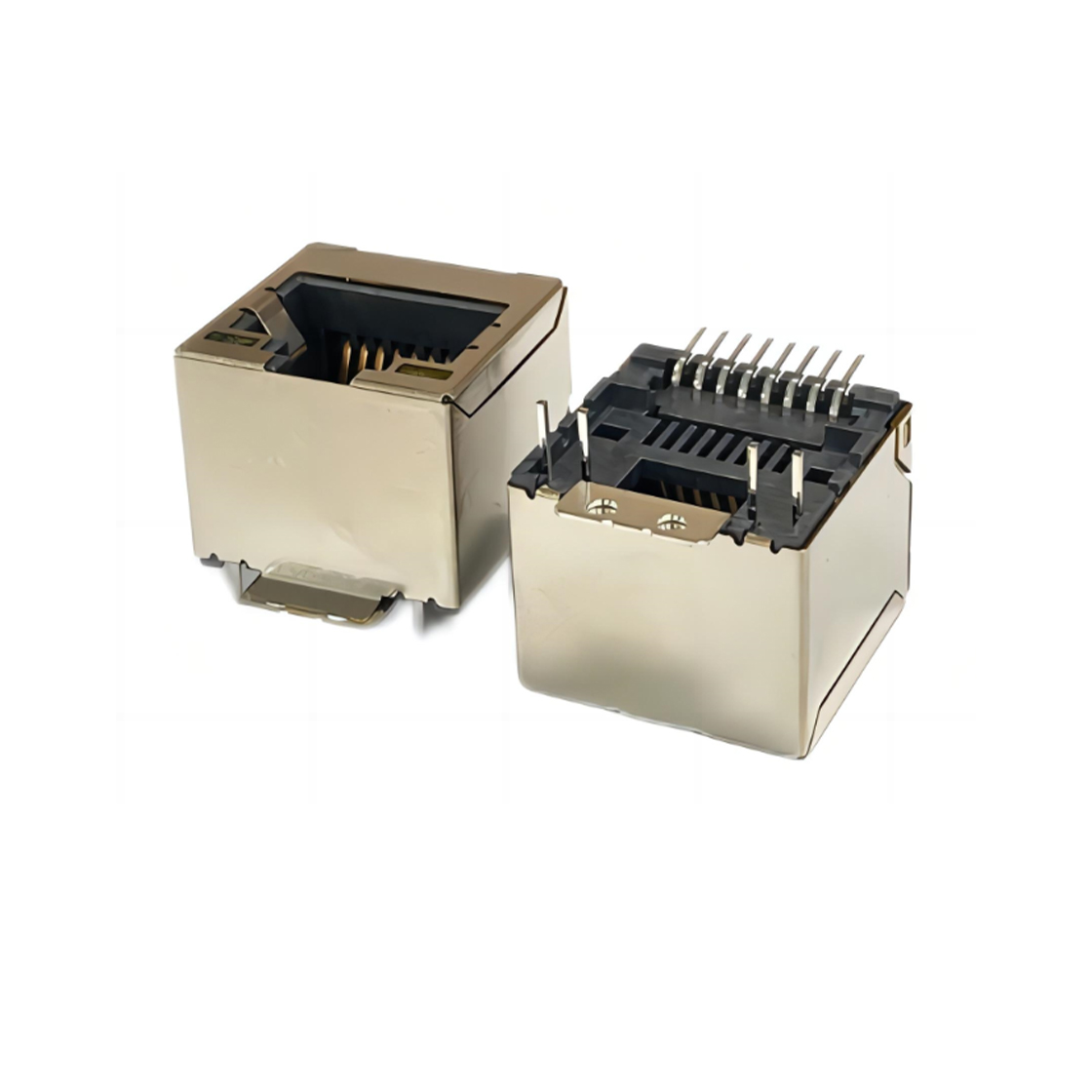RJ连接器 RJ45 8P8C 立贴 带灯左黄右绿