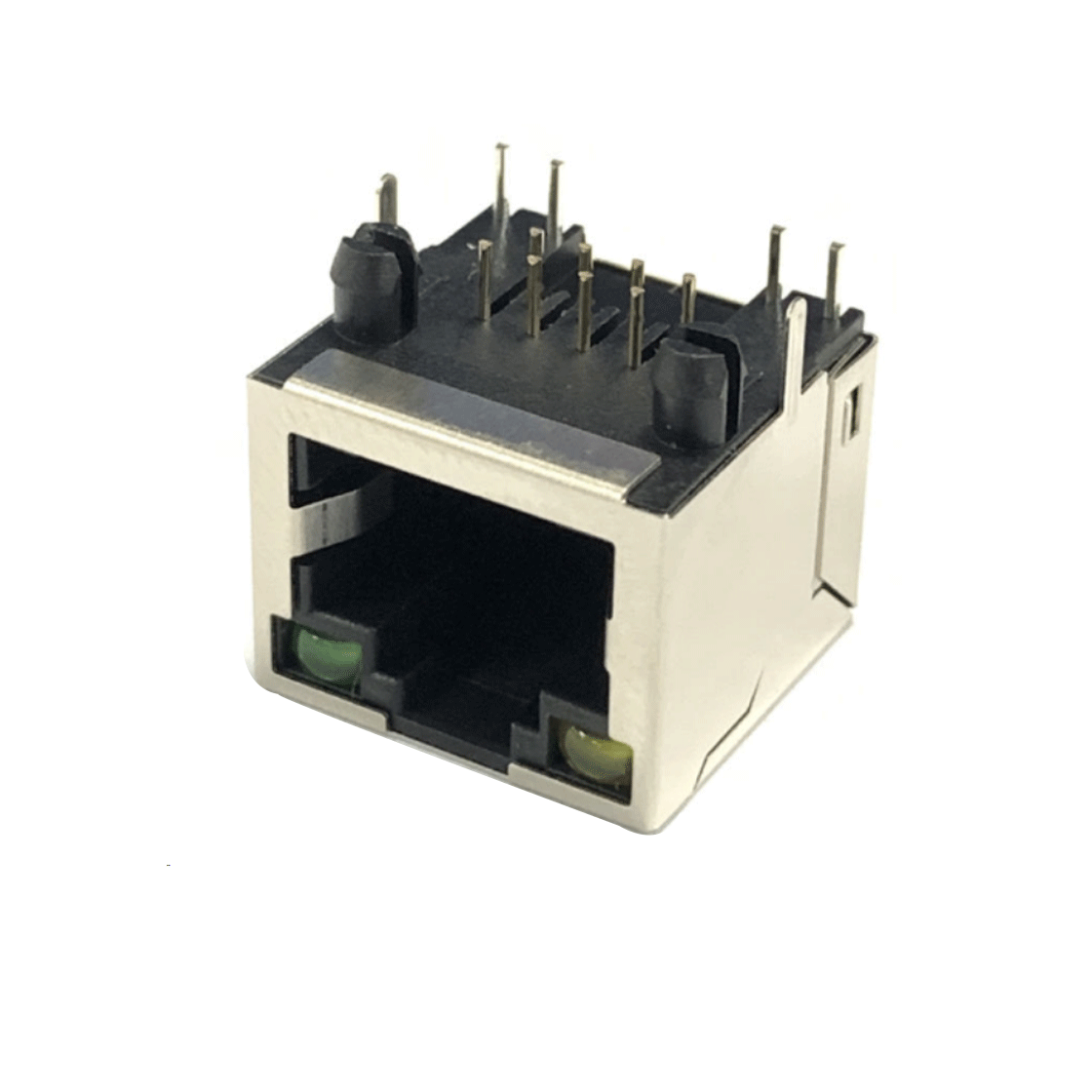 RJ连接器 RJ45 8P8C 1X1屏蔽(左黄右绿）