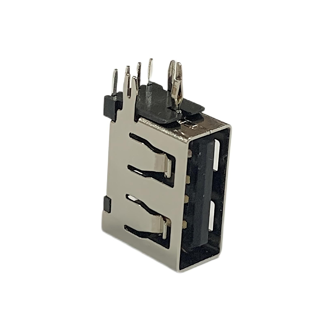 USB连接器USB2.0 AF DIP 短体三脚插板 立插10.0mm(鱼叉脚)平口