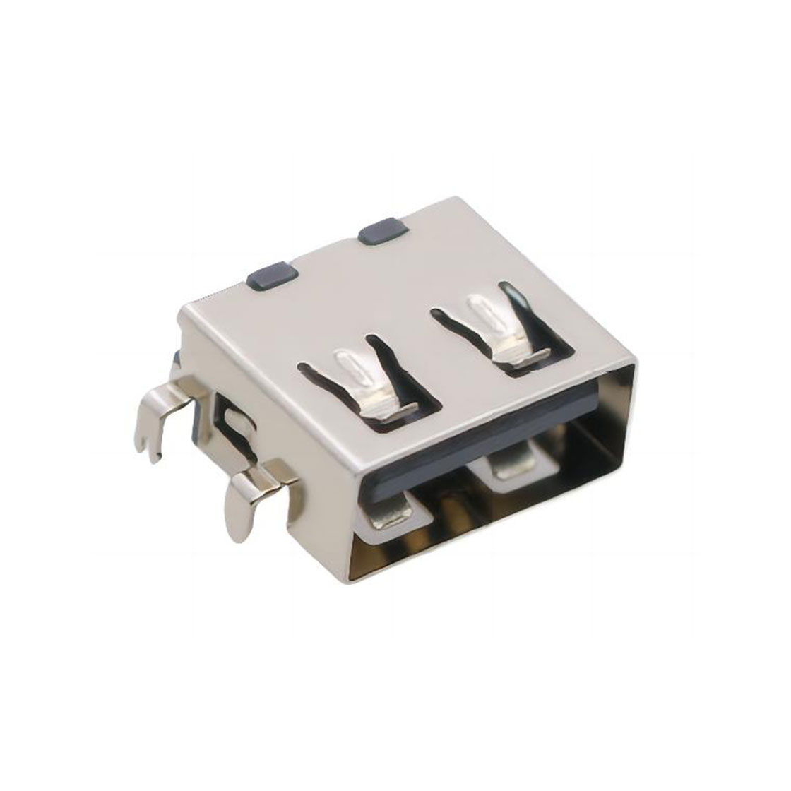 USB连接器USB2.0 A TYPE SMT 沉板式1.9mm 四脚插板 平口 大电流5A L=11mm