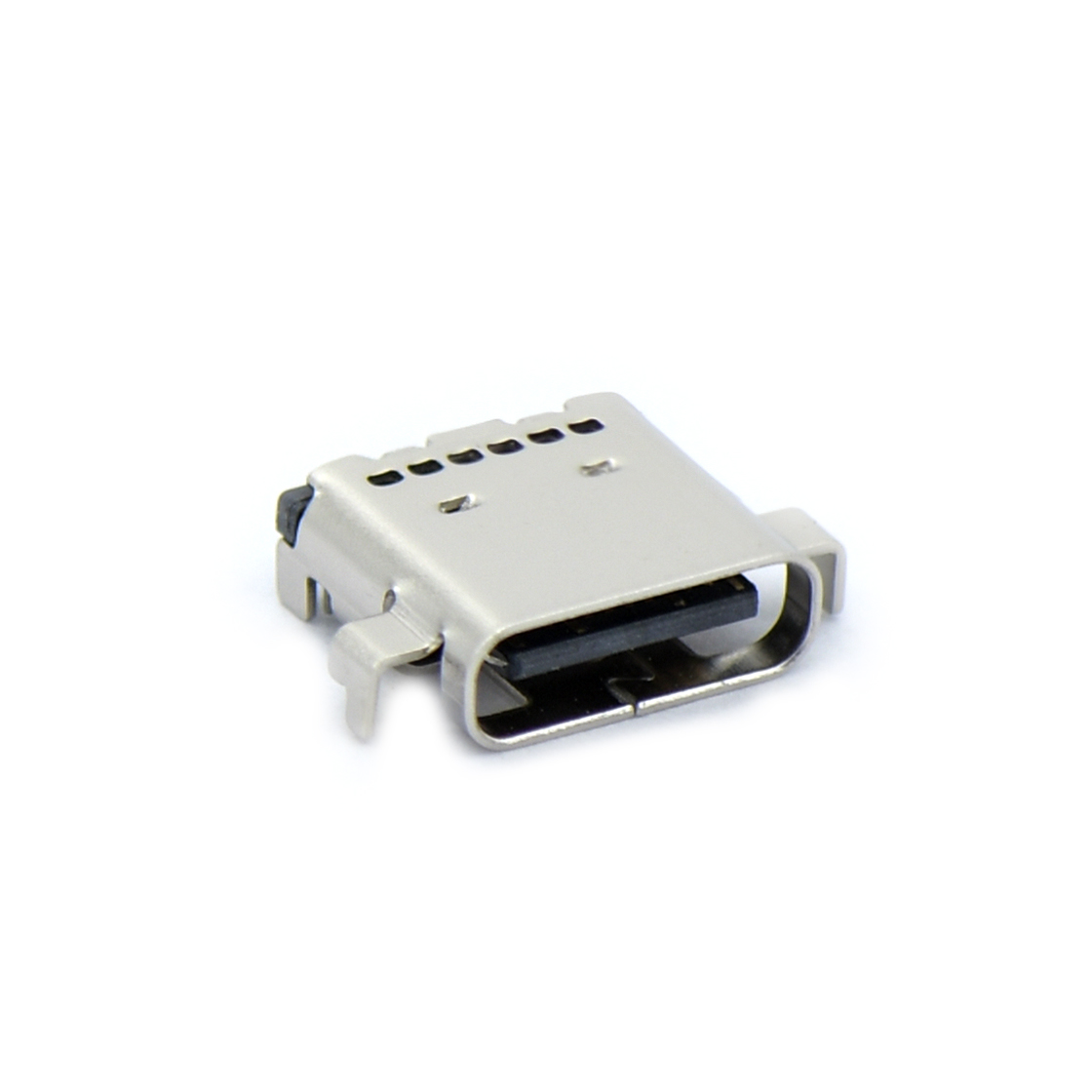 USB连接器Type-C 24P/F SMT 沉板1.0mm 外壳四脚插板 无弹 L=7.9mm