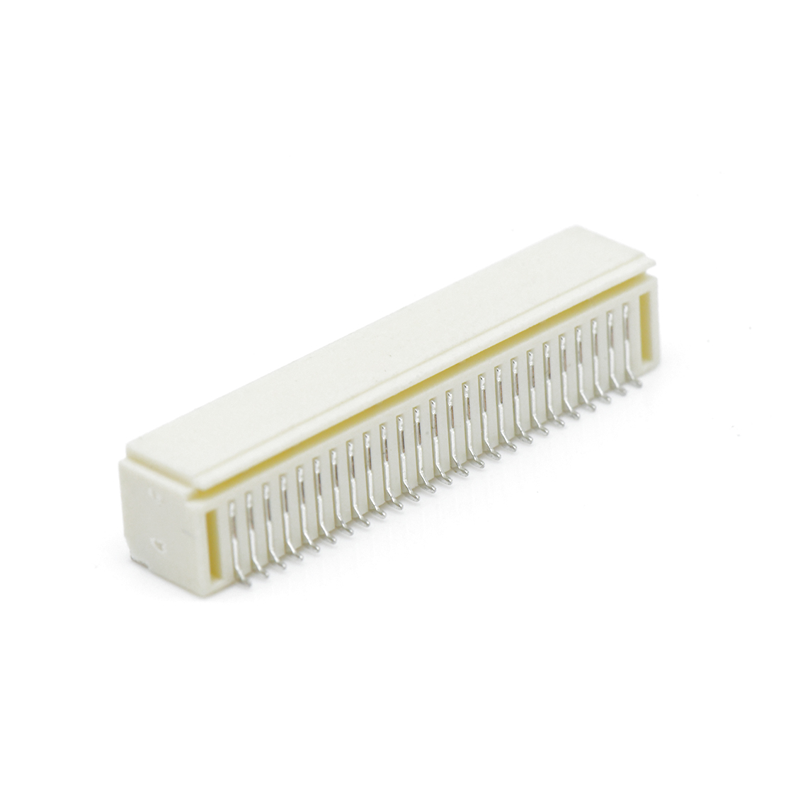 A1003线对板连接器Pitch 1.00mm 90° 双排卧贴Wafer 2x25Pin本色镀亮锡