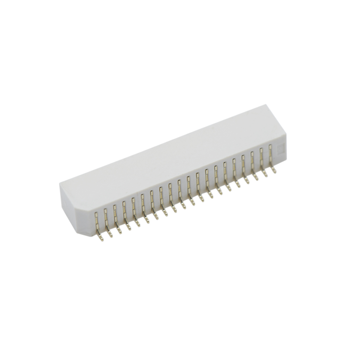 A1007线对板连接器Pitch 1.00mm 90° H3.9mm卧贴 双排WAFER 40Pin米黄色 Gold flash