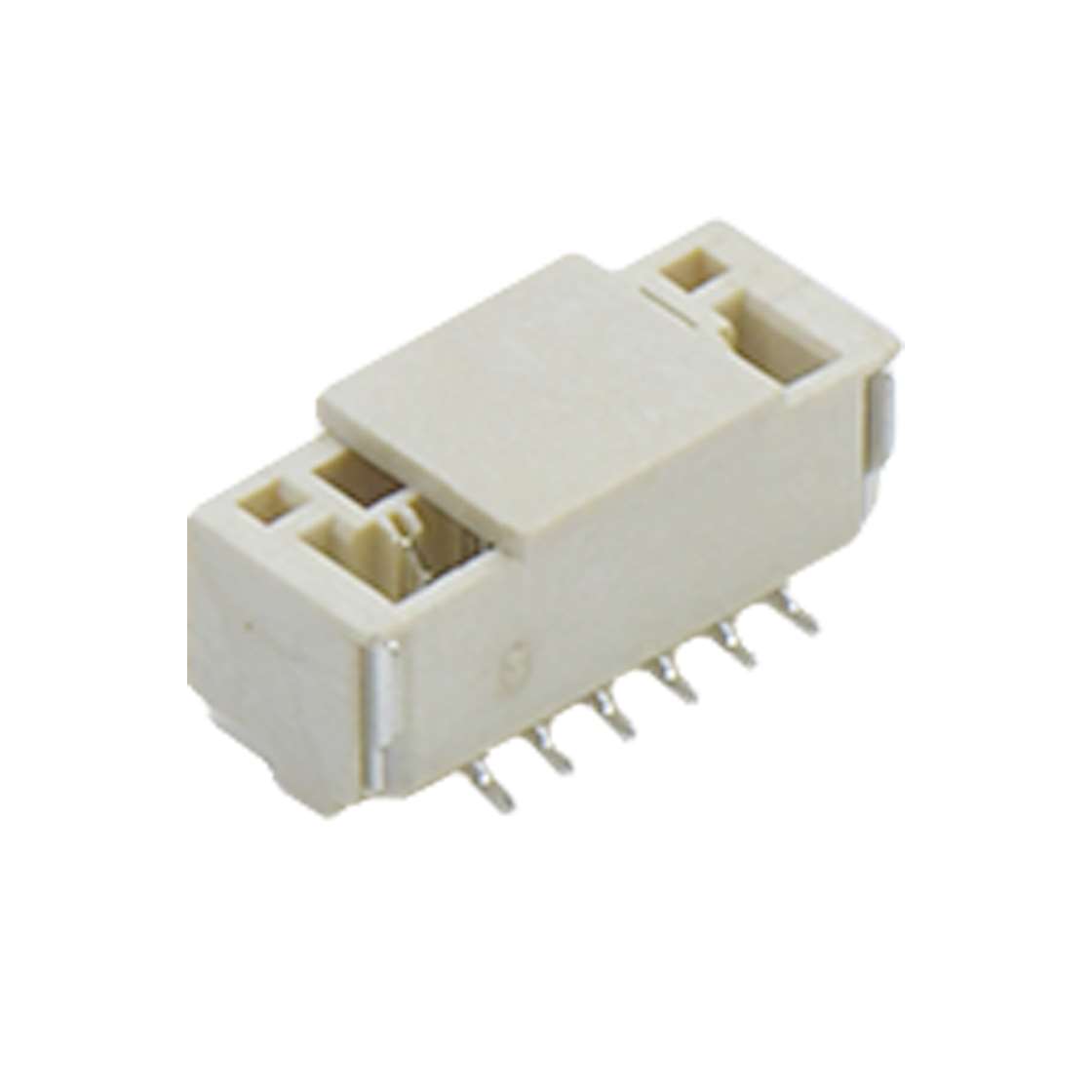 A1257线对板连接器Pitch 1.25mm 180° 单排立贴 Wafer 6Pin本色 亮锡