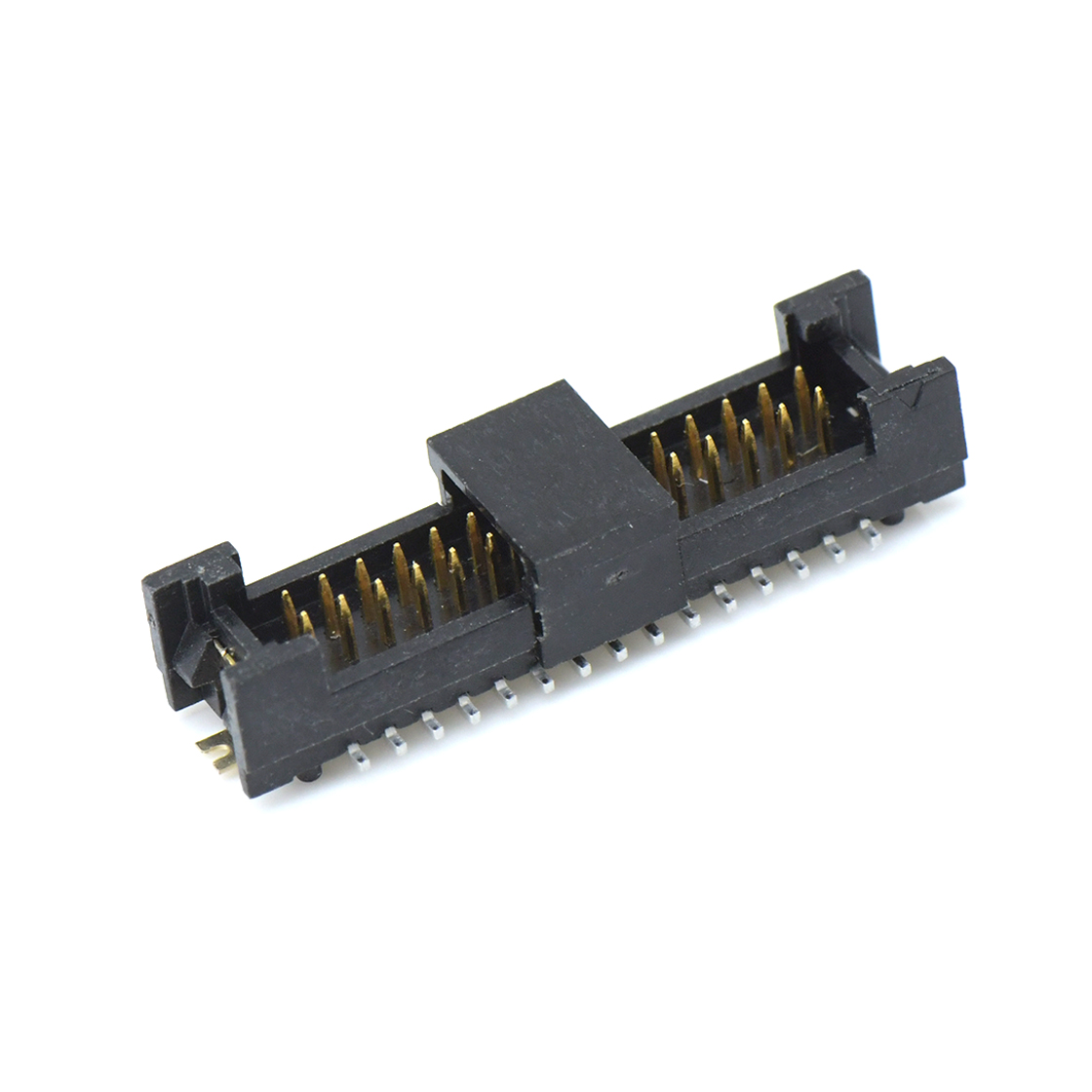 A1252线对板连接器Pitch 1.25mm 180°双排带扣立式SMT型 Wafer 2x15Pin黑色