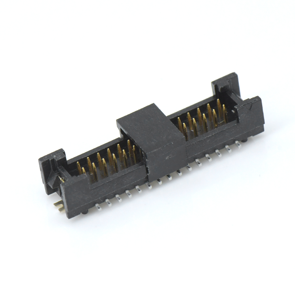 A1252线对板连接器Pitch 1.25mm 180°双排带扣立式SMT型 Wafer 2x20Pin黑色