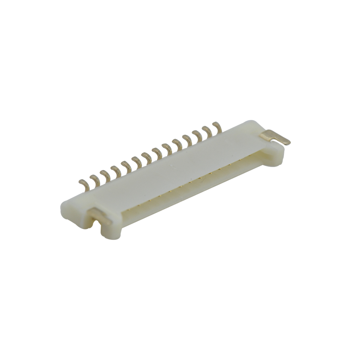 A1254线对板连接器Pitch 1.25mm 90° 单排卧贴Wafer 14Pin本色 镀全金G/F