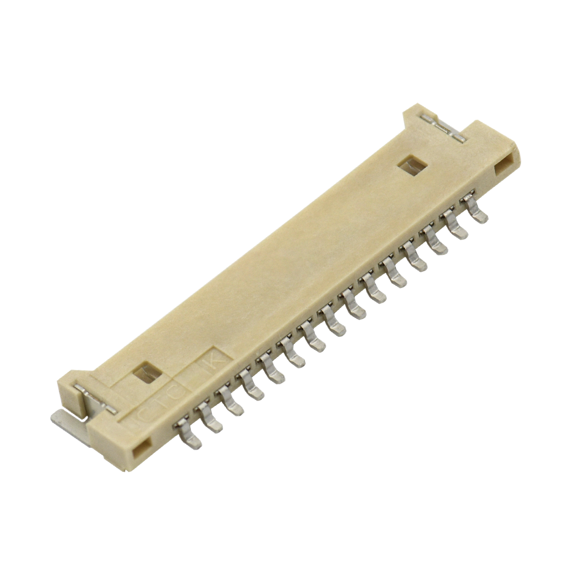 A1254线对板连接器Pitch 1.25mm 90° 单排卧贴Wafer 15Pin本色 镀全金G/F