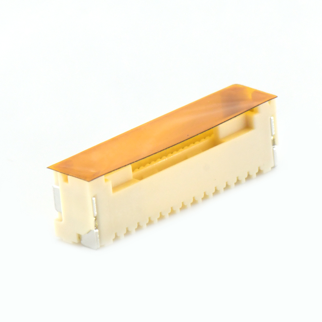 A1504线对板连接器Pitch 1.50mm 180°单排立贴 Wafer 无LOGO 14Pin本色镀亮锡