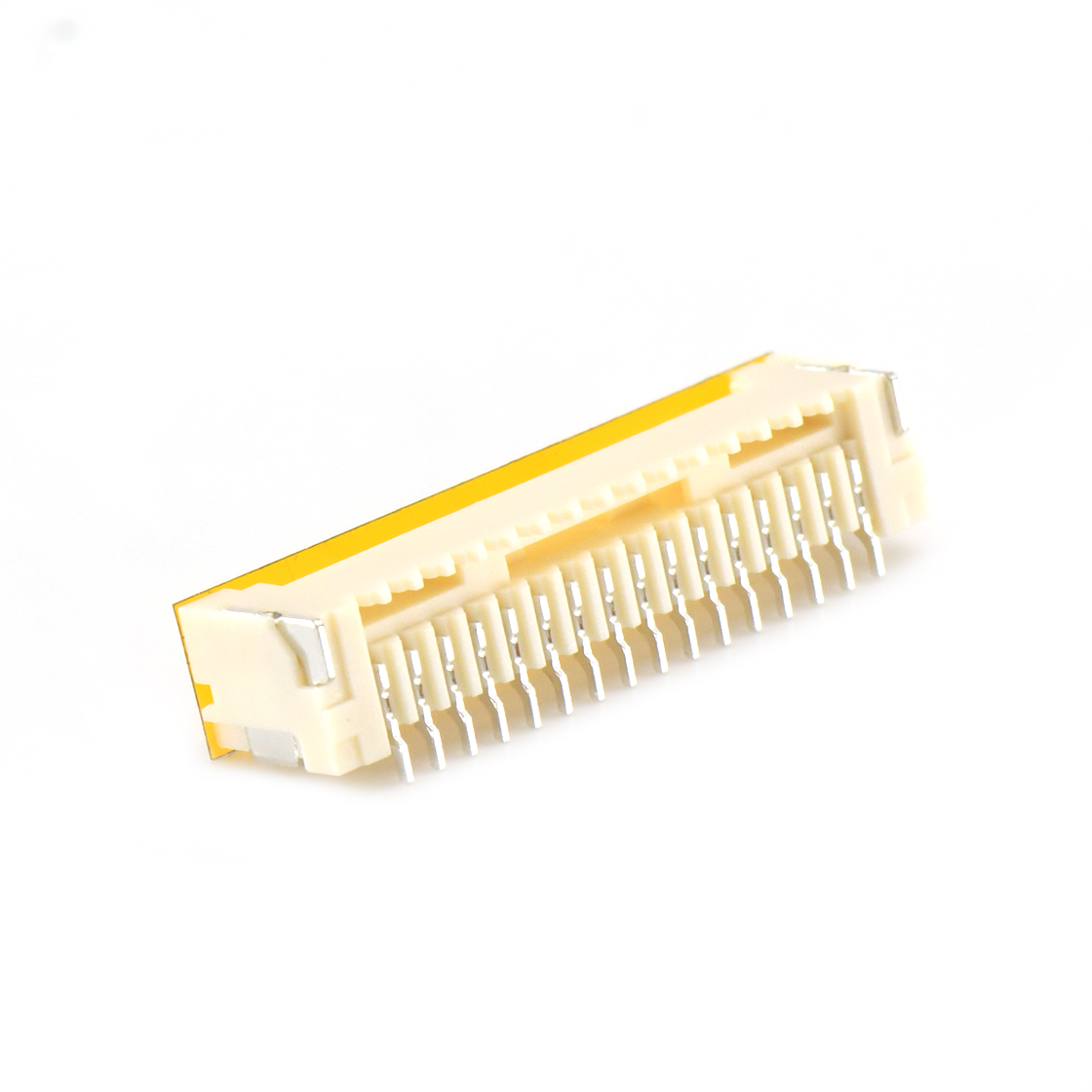 A1504线对板连接器Pitch 1.50mm 180°单排立贴 Wafer 无LOGO 16Pin本色镀亮锡