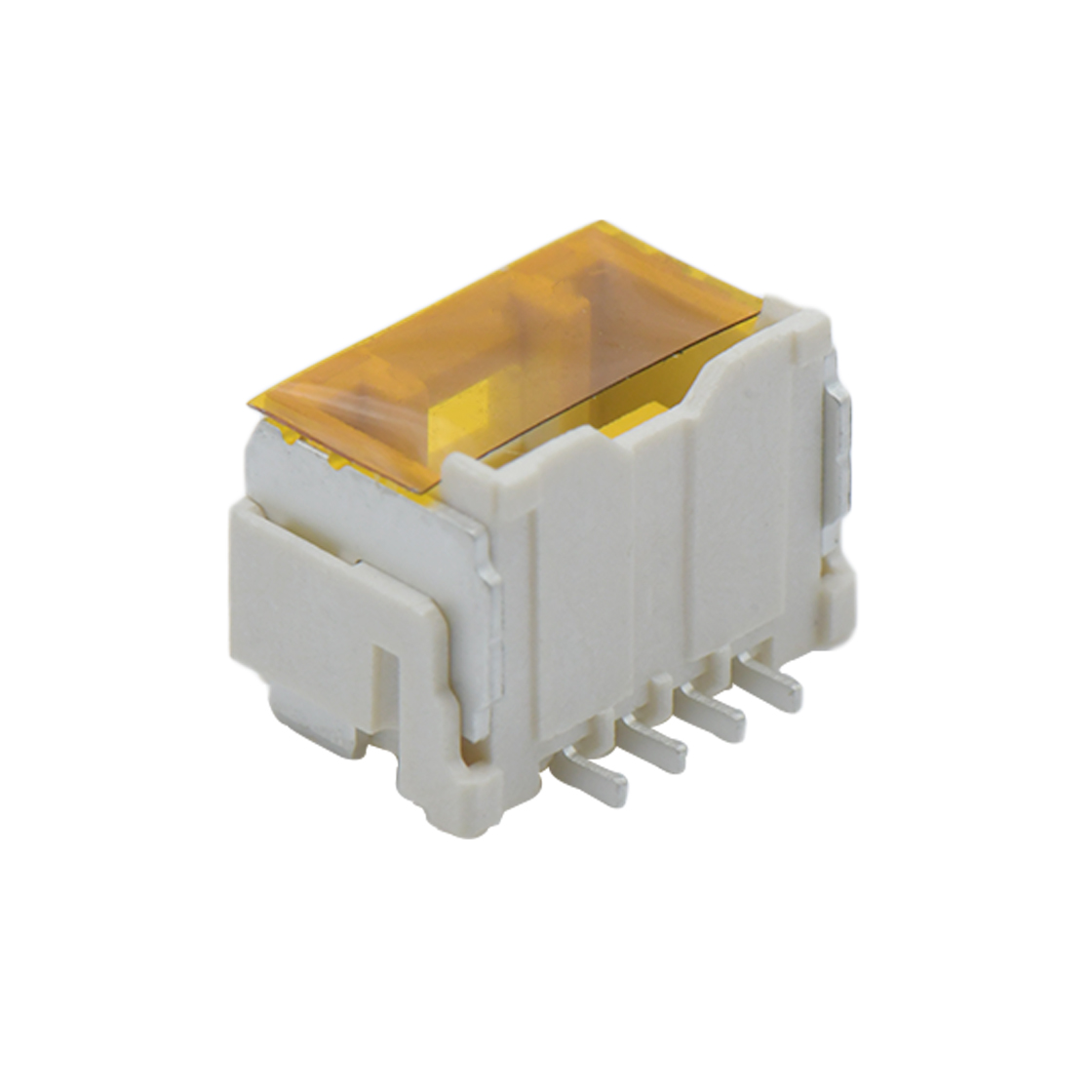 A1515线对板连接器Pitch 1.50mm 180°单排立贴 Wafer 4Pin本色 镀雾锡