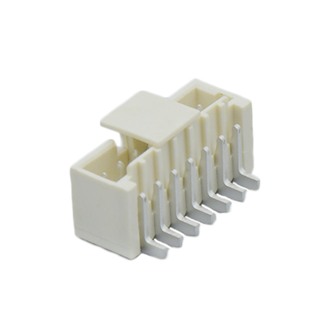 A1502线对板连接器Pitch 1.50mm 180°单排立贴带扣 Wafer 7Pin本色 镀雾锡