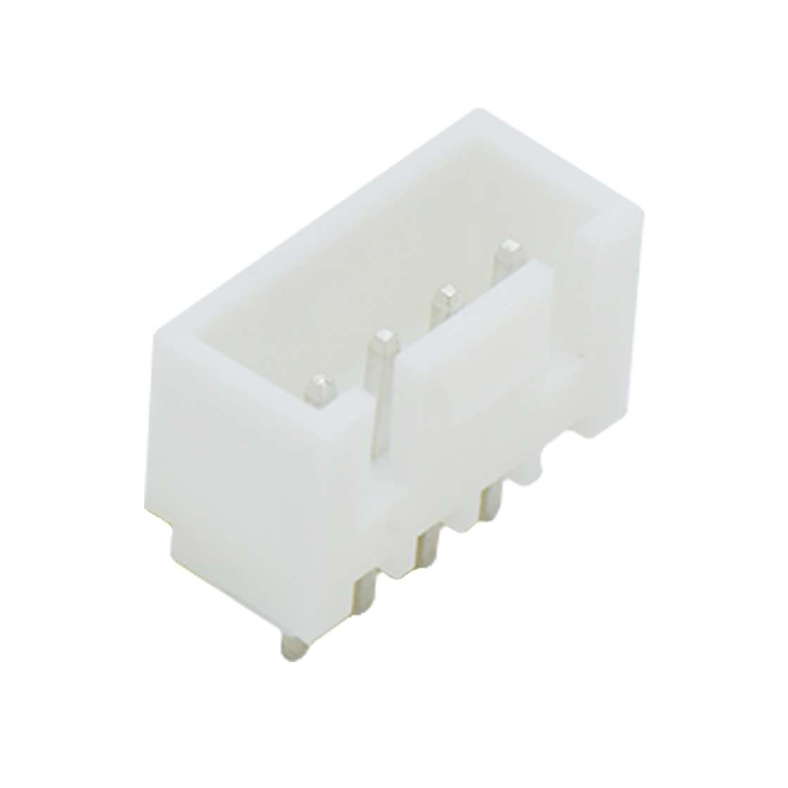 A2509线对板连接器Pitch 2.50mm 180°单排立插带扣Wafer 4Pin本色镀亮锡