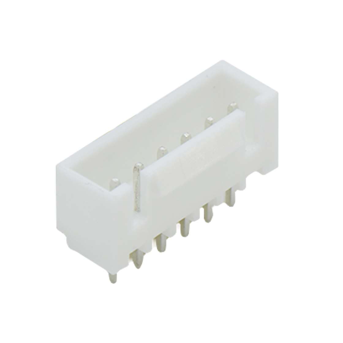A2509线对板连接器Pitch 2.50mm 180°单排立插带扣Wafer 6Pin本色镀亮锡