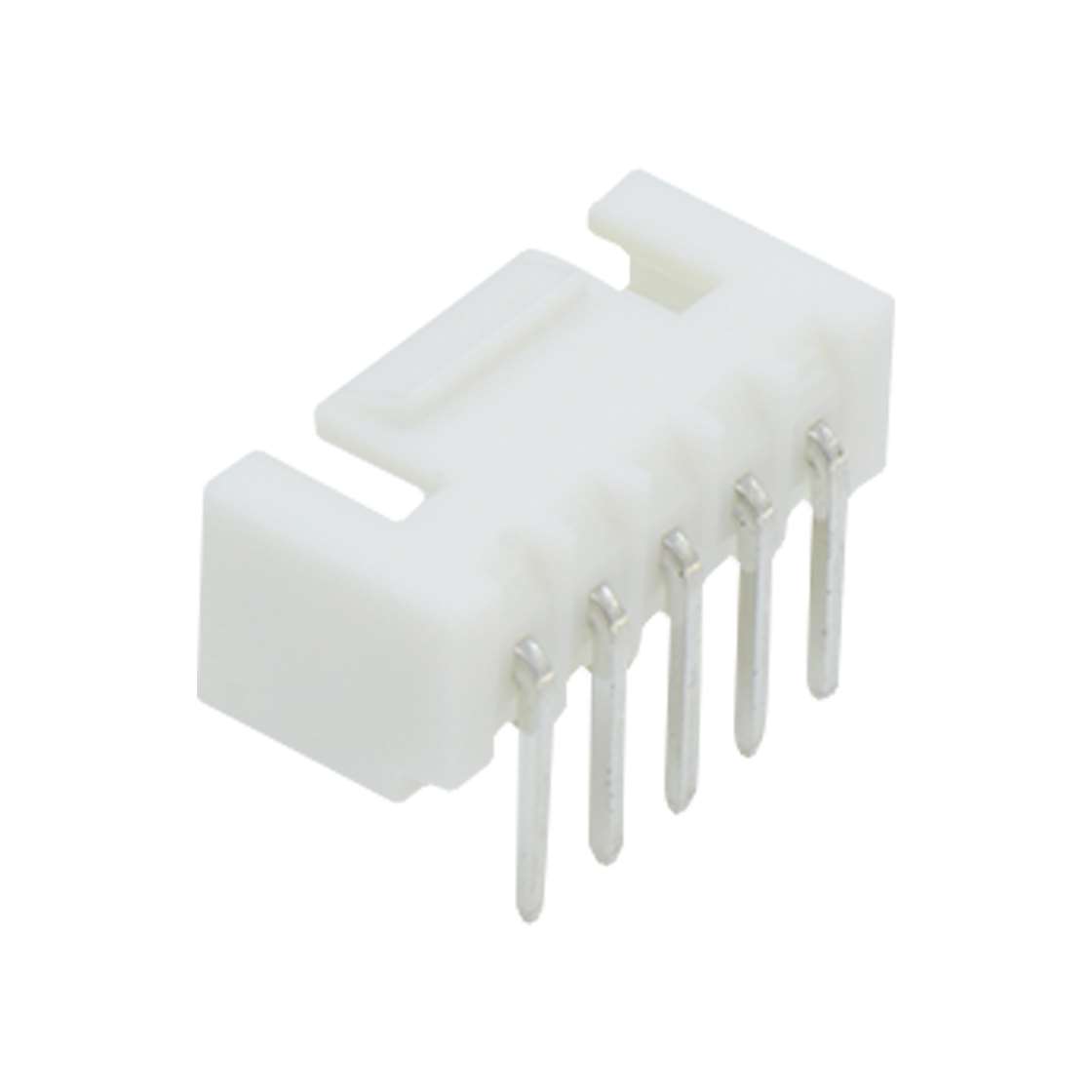 A2509线对板连接器Pitch 2.50mm 90°单排卧插带扣Wafer 5Pin本色镀亮锡