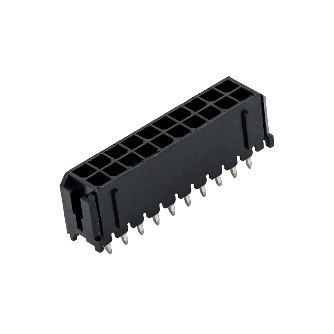 C3030线对线连接器Pitch 3.00mm 180°双排打K DIP型 Wafer 2X10Pin黑色 镀亮锡