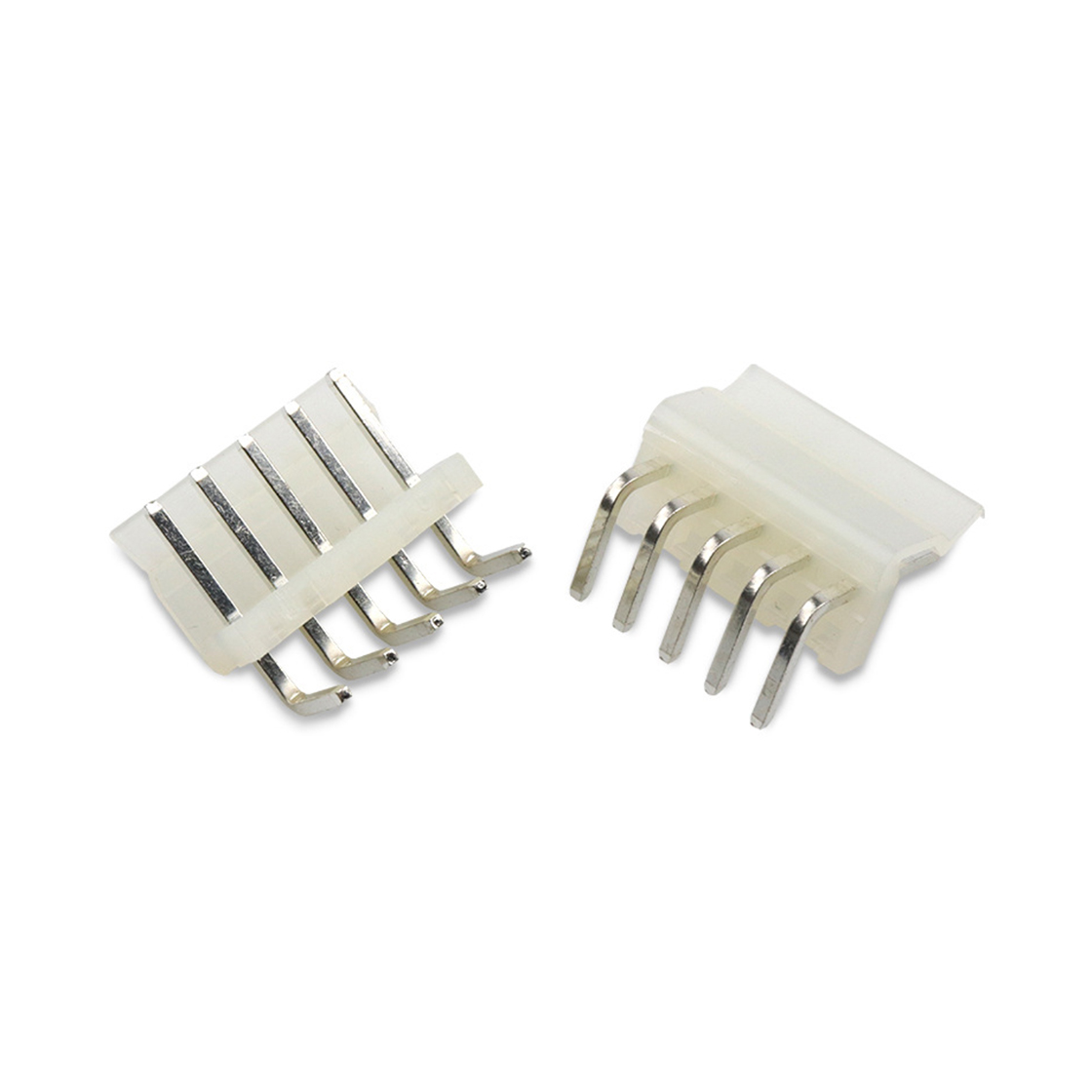 A3963线对板连接器Pitch 3.96mm 90° 高弯单排卧插 弯背 Wafer 05Pin本色 亮锡