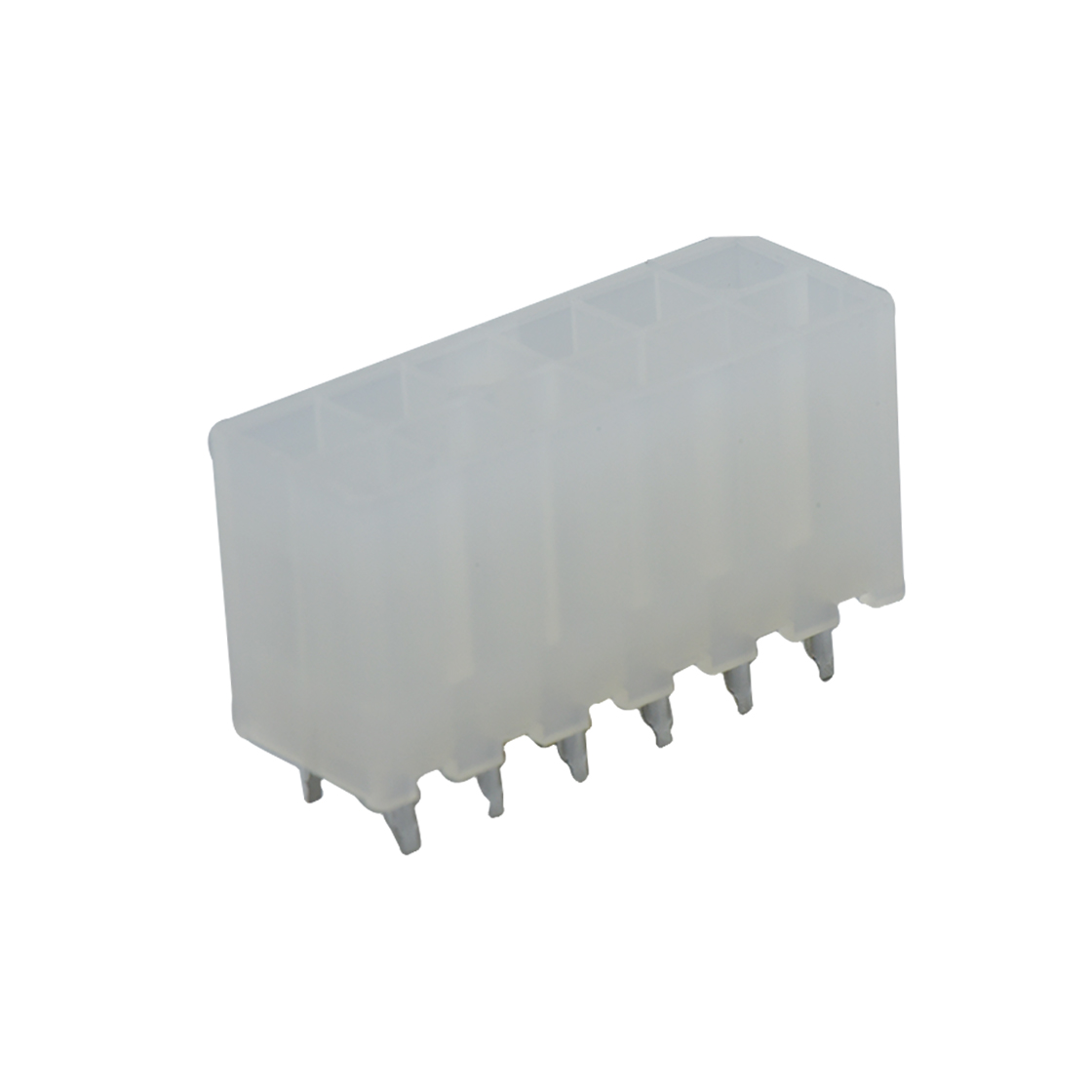 C4201线对线连接器Pitch 4.20mm双排 180°DIP Wafer 空心针2X6PinPA66,94V-2本色(透明) 亮锡