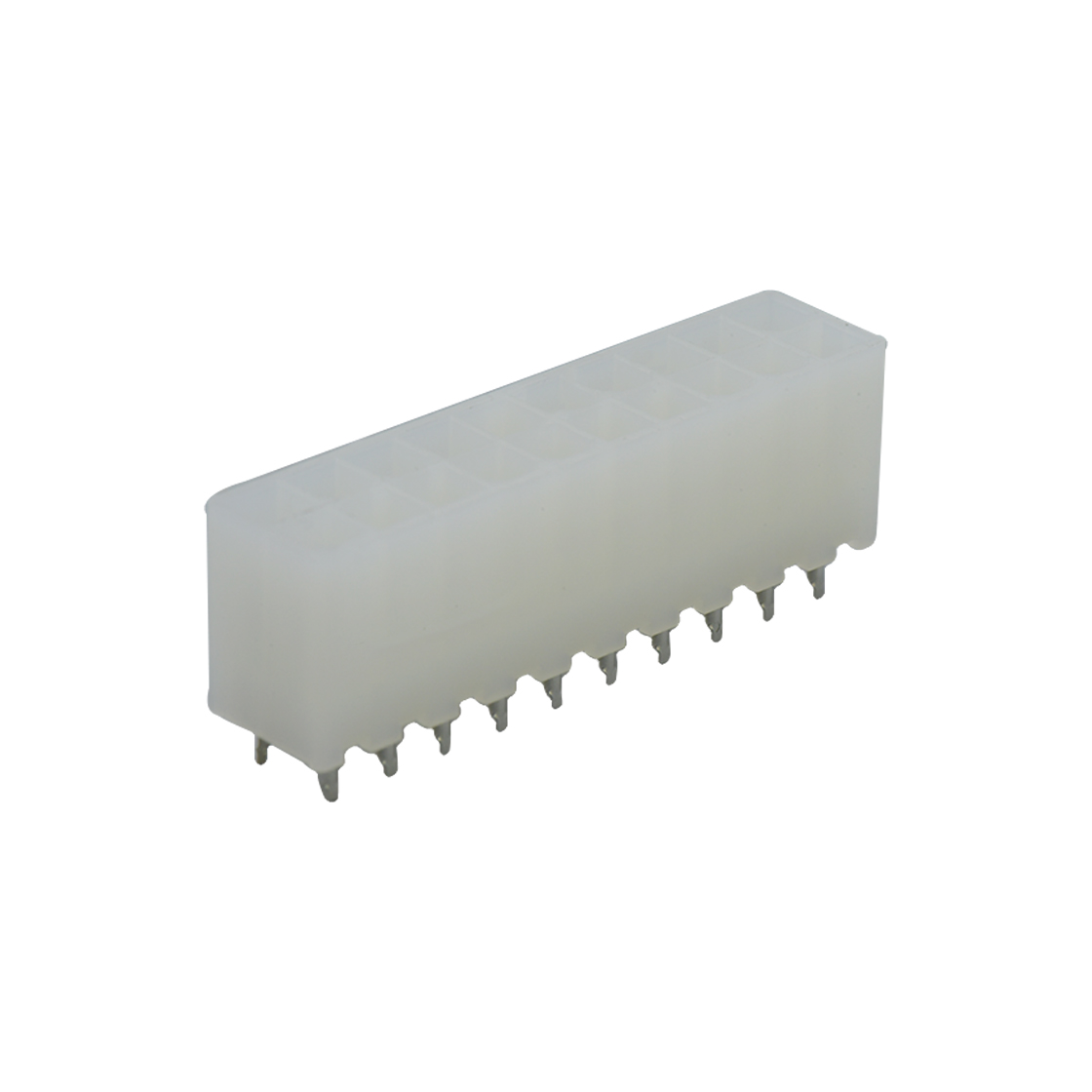 C4201线对线连接器Pitch 4.20mm双排 180°DIP Wafer 空心针2X10PinPA66,94V-2本色(透明) 亮锡