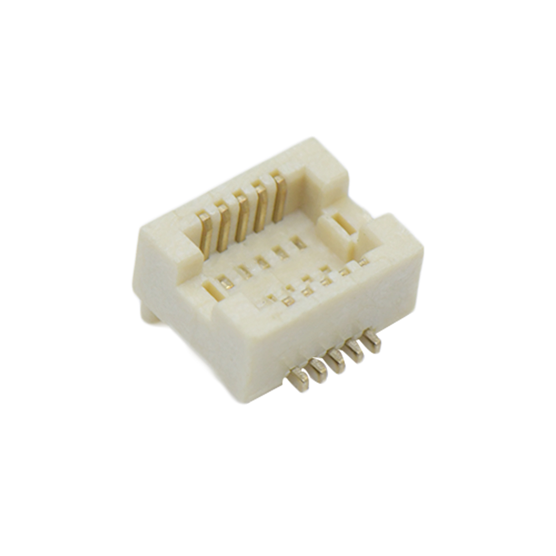 B0503板对板连接器Pitch 0.5mm H2.1mm 双排立贴带柱母座