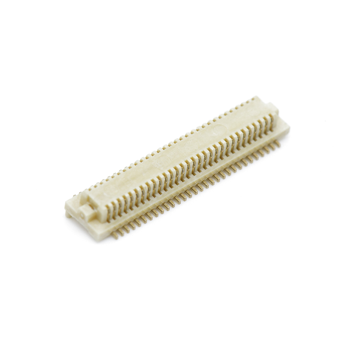 B0503板对板连接器Pitch 0.5mm H2.1mm 双排立贴带柱公座 60Pin白色 镀全金G/F