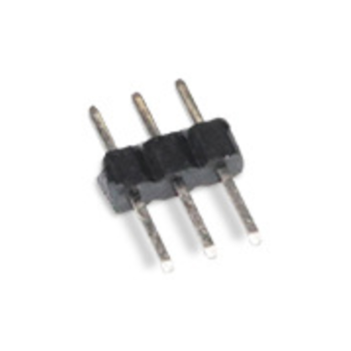 PH1276 排针连接器 Pitch 1.27mm 180° 单排 DIP 排针 03Pin 黑色 镀全金G/F HF
