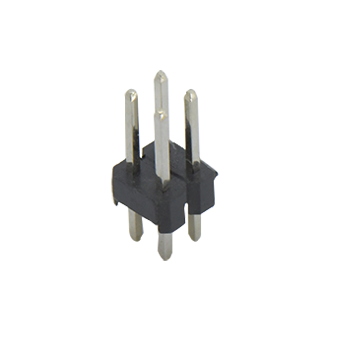 PH2005 排针连接器 Pitch 2.00mm 180° 双排 DIP 单塑排针 L=8.1 2X02Pin 黑色 镀全金G/F