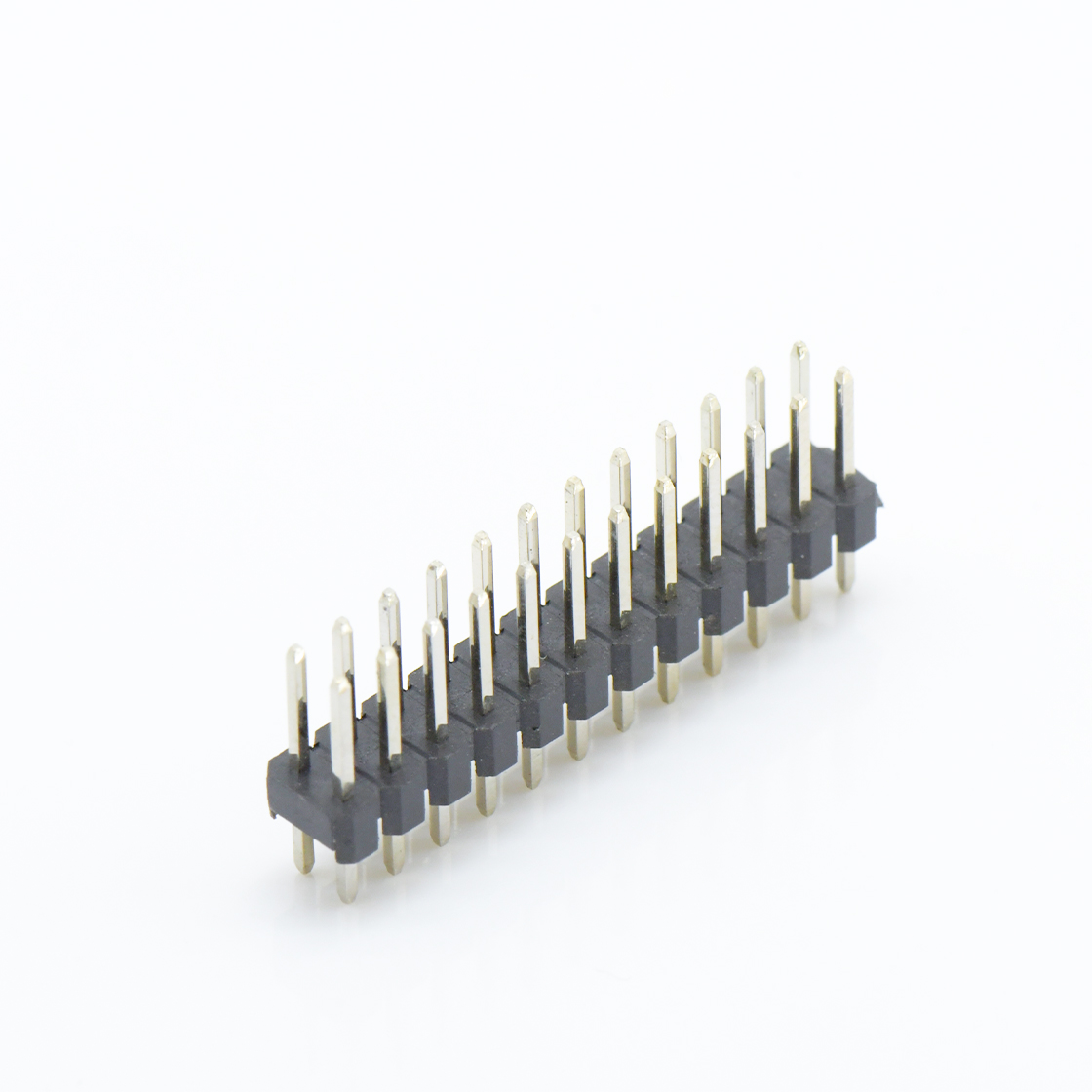 PH2005 排针连接器 Pitch 2.00mm 180° 双排 DIP 单塑排针 L=8.1 2X12Pin 黑色 镀全金G/F