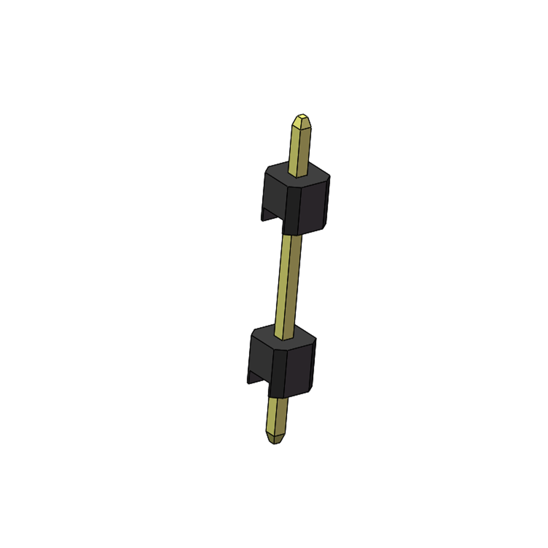 PH2541 排针连接器 Pitch 2.54mm 180° 单排 DIP 雙塑排针 （3/11/3）L=17MM