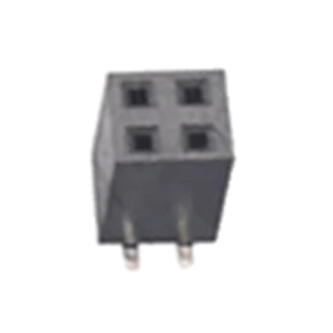 FH2541 排母连接器 Pitch 2.54mm 180° 双排 SMT U型排母2X02Pin 黑色 镀全金G/F