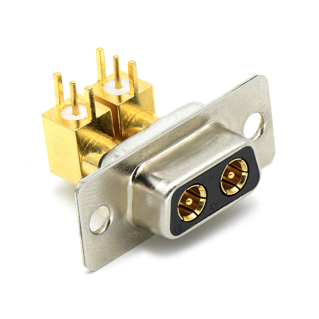 D-SUB连接器2W2 90°DIP 同轴 车针 大电流