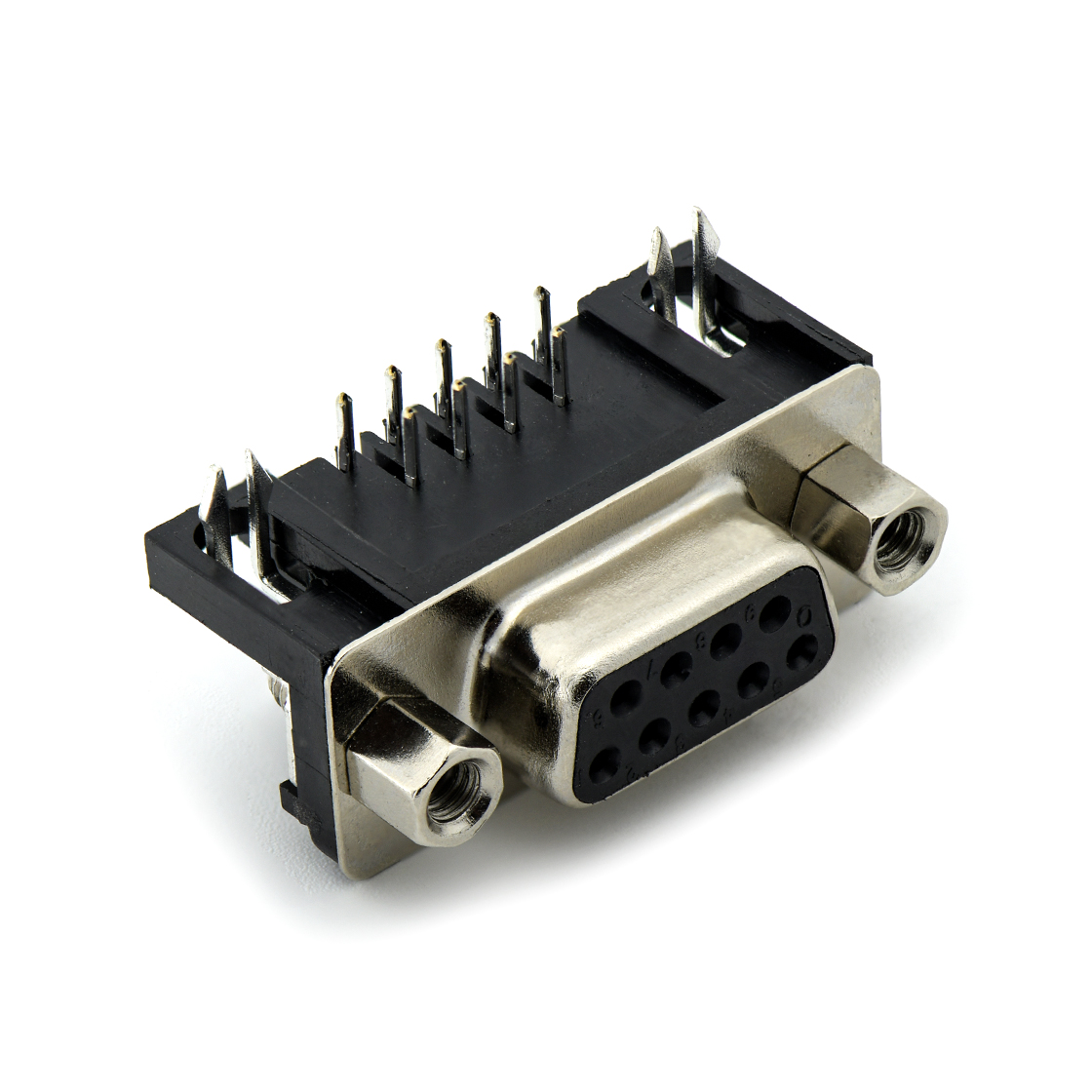 D-SUB连接器DR 8.08 9Pin 母头 90°DIP