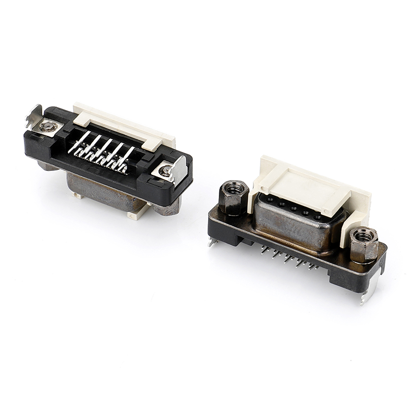 D-SUB连接器15Pin SLIM 母头 黑色PA9T 正向沉板插件式 CH=2.3MM